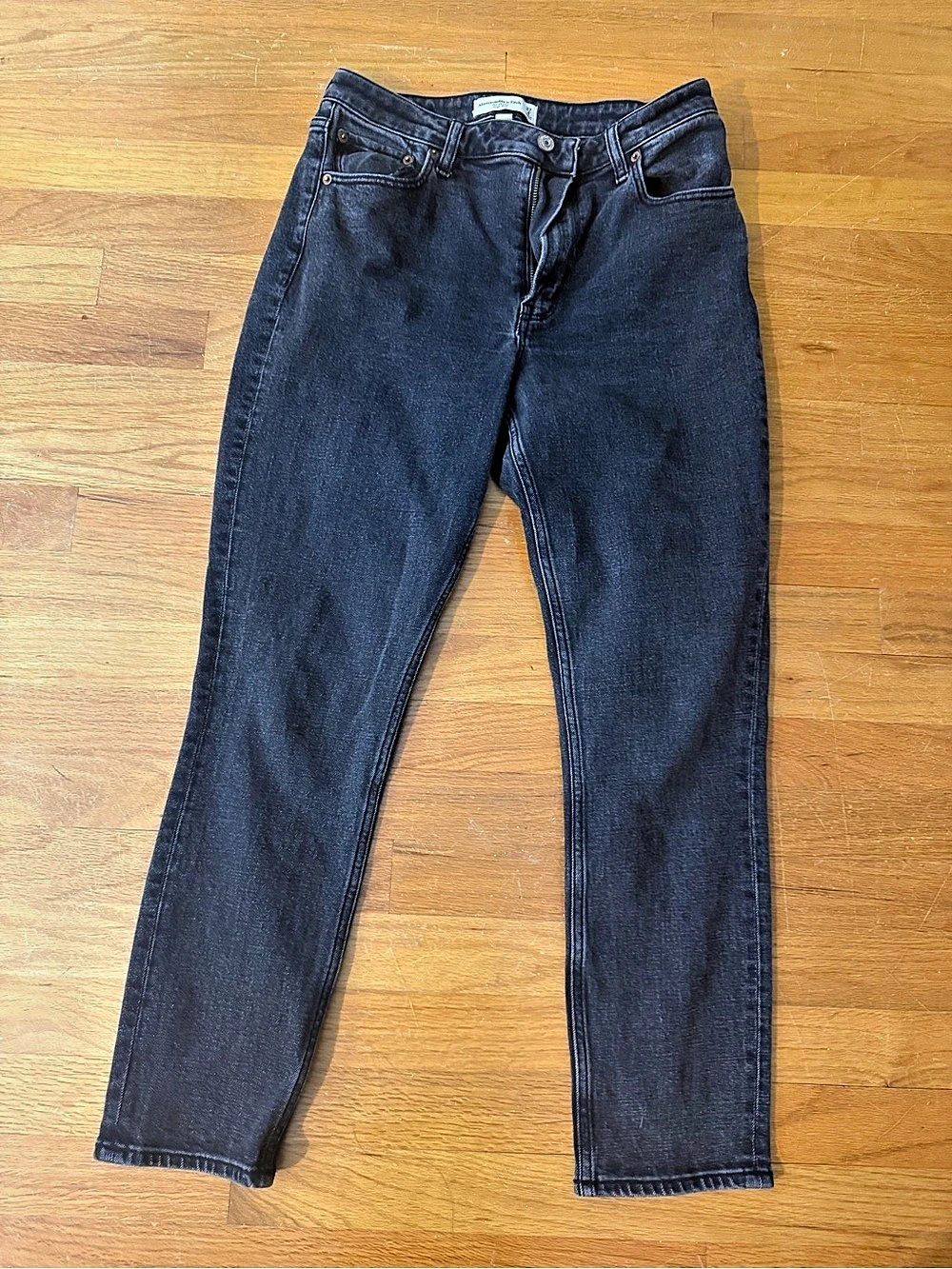 Abercrombie & Fitch The Skinny High Rise Curve Love Jeans Waist 27 Black